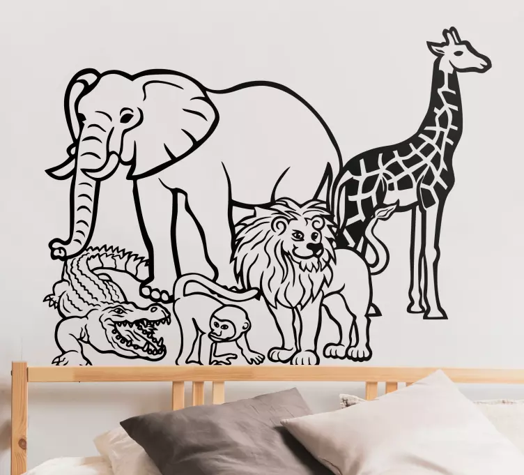 Dzsungel vadállat vinil matrica - TenStickers