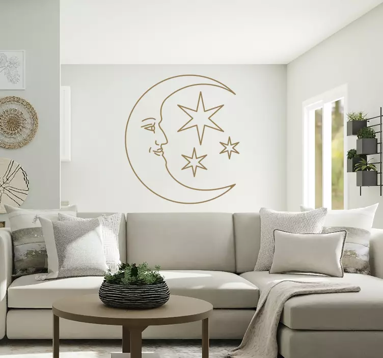 égi hold arc természet matrica - TenStickers