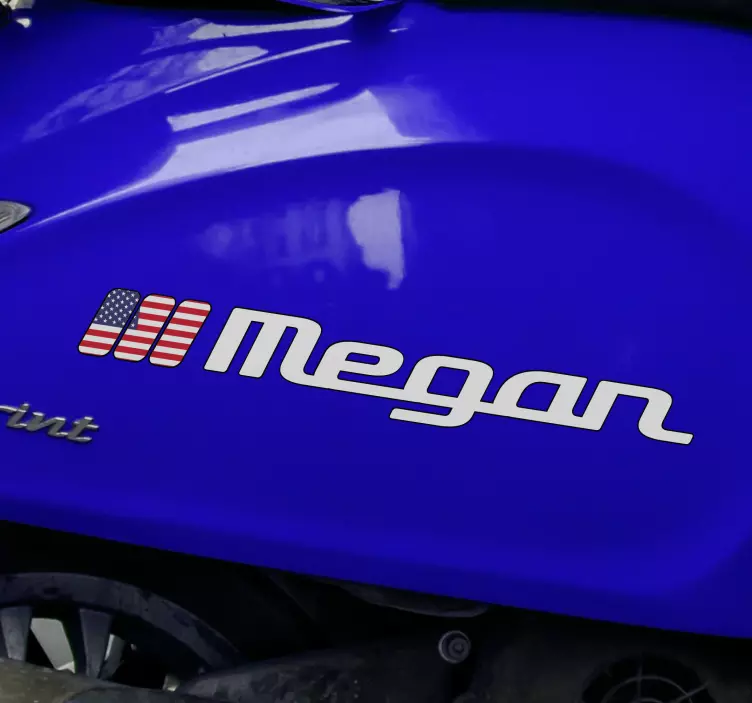 Egyedi amerikai zászló motoros matrica - TenStickers