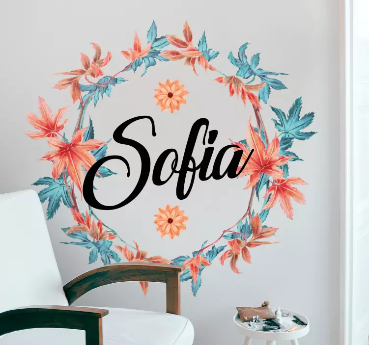 Egyedi botanikai elrendezés természet matrica - TenStickers