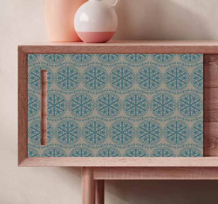 Egyedi kék és szürke mintás bútor matrica - TenStickers