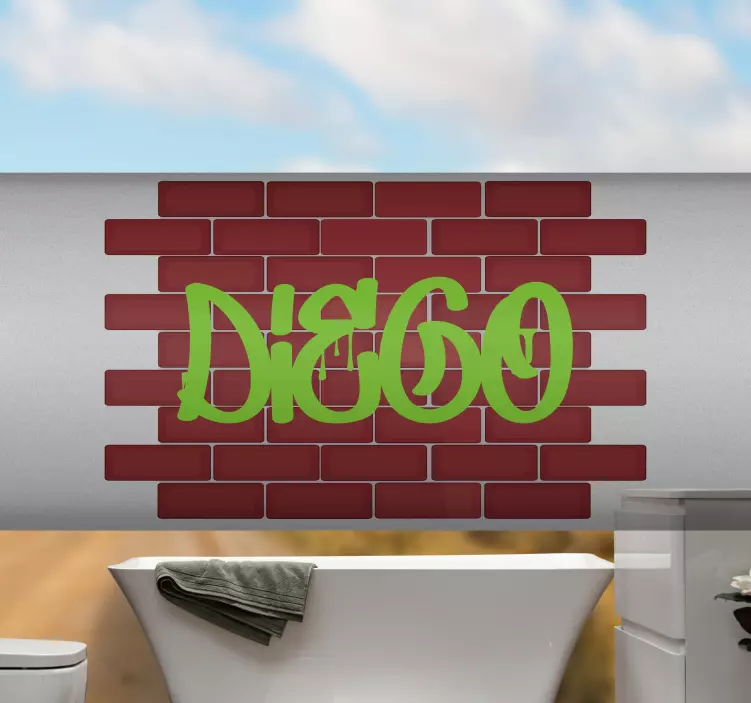 Egyedi név graffiti matrica bicikli - TenStickers