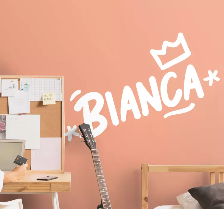 Egyedi névre szóló korona tinédzser matrica - TenStickers