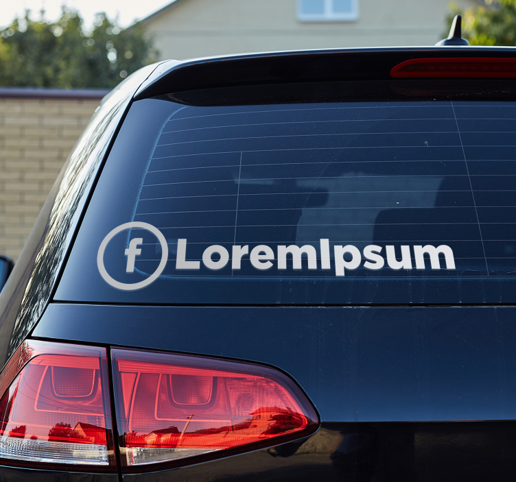 Egyéni facebook fiók autó matrica - TenStickers