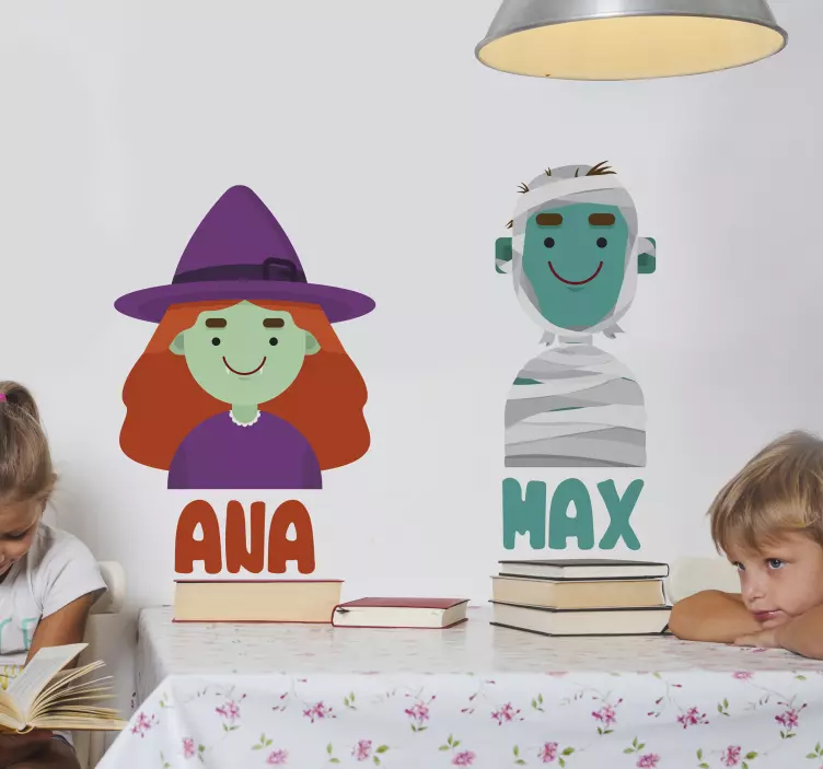 Egyéni karakterek megjelenítése matrica gyerekeknek - TenStickers