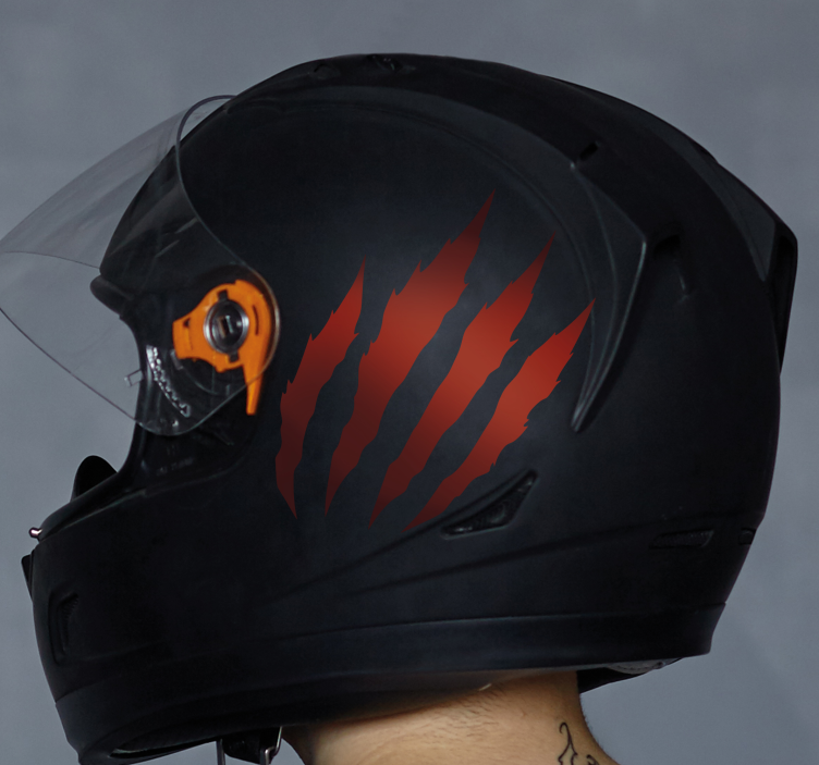 Egyszínű karcolások tervezése motoros matrica - TenStickers