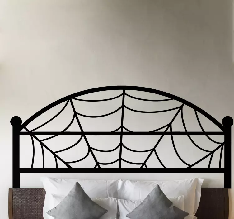 Egyszínű pókháló keret tervező matrica - TenStickers