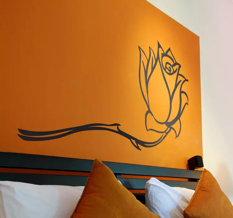 Egyszínű rózsa matrica - TenStickers