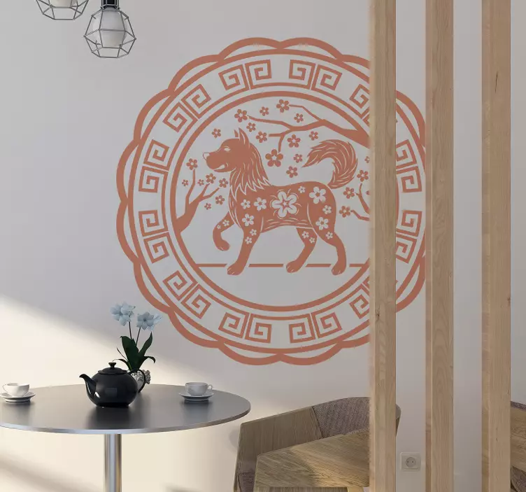 Elegáns kutya sziluett matrica - TenStickers