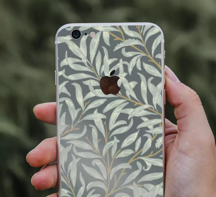 Elegáns levelek design iphone matrica - TenStickers