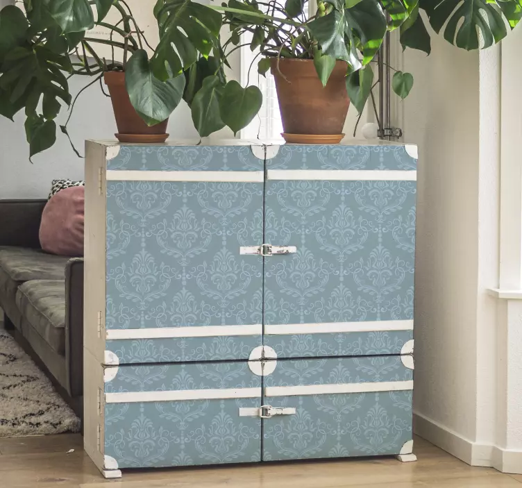 Kék elegáns barokk bútor matrica - TenStickers