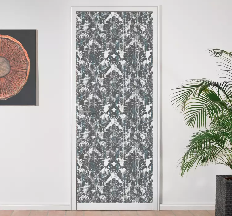 Elegáns virágkompozíció matrica ajtók - TenStickers