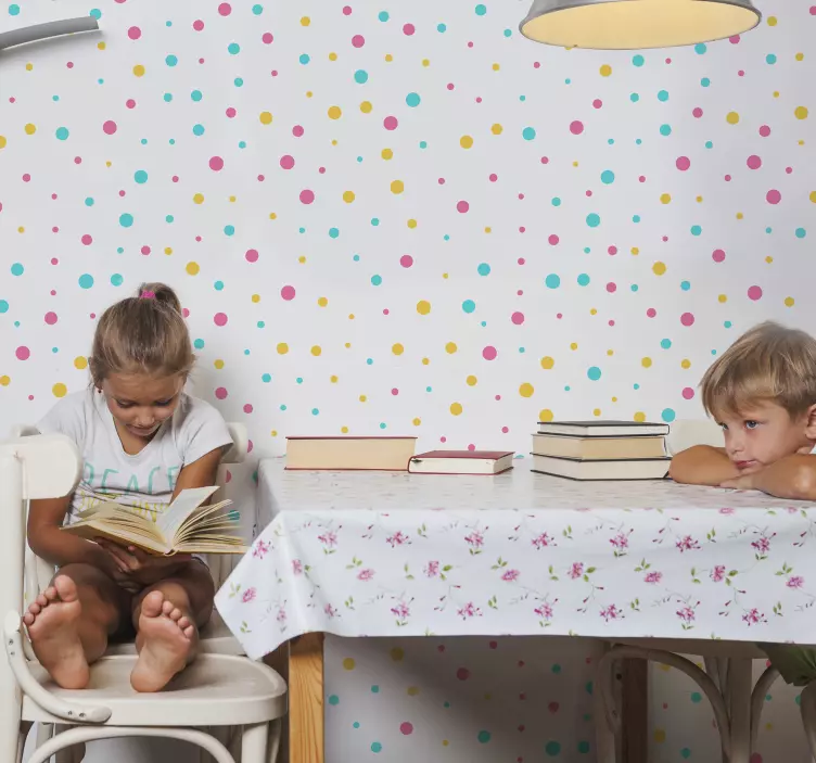 élénk foltos körök erdei állatok falmatrica - TenStickers