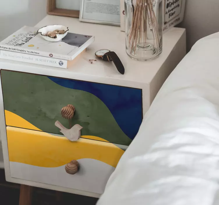 Élénk hullám elemei erdei állatok falmatrica - TenStickers