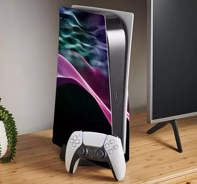 Élénk hullám minták matrica ps5 - TenStickers