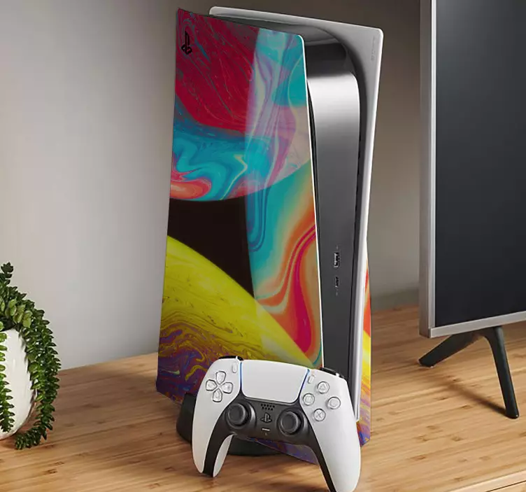 Élénk kozmikus minták matrica ps5 - TenStickers