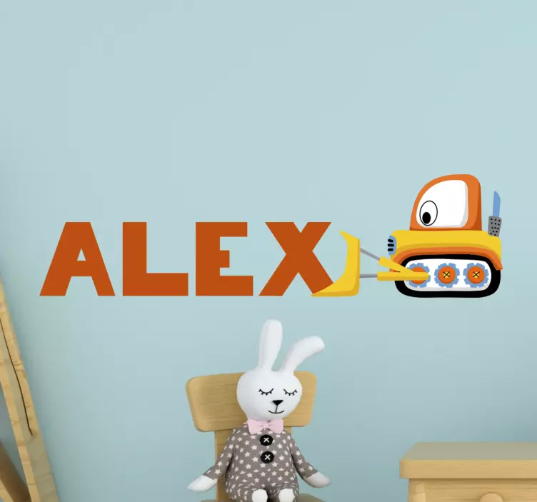 Építőipari jármű témájú matrica gyerekeknek - TenStickers