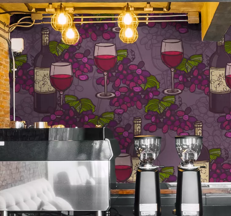 Erdő állatok falmatrica borospohár mintával - TenStickers