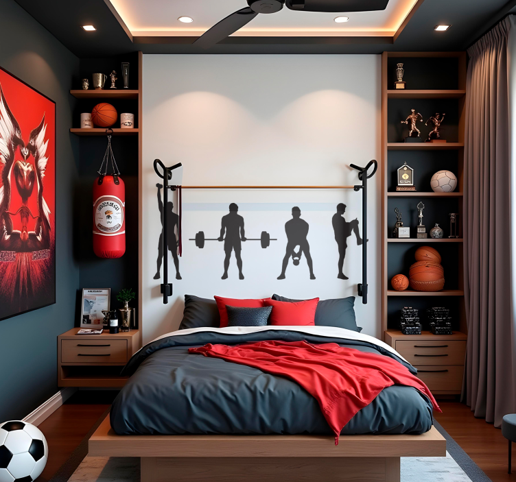 Erős férfiak fitness sport matrica - TenStickers