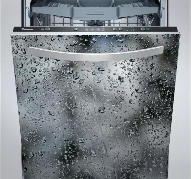 Esőcseppek mosogatógép matrica - TenStickers