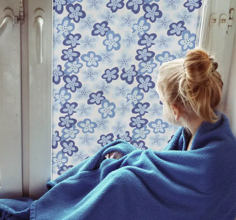 északi virágmintás ablakmatrica - TenStickers