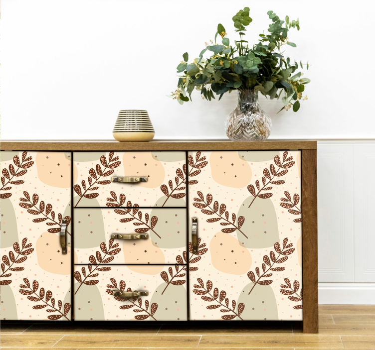 Esztétikai rámák pasztell növény matrica - TenStickers