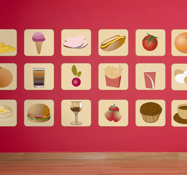 étel- és italcsempék matricák - TenStickers