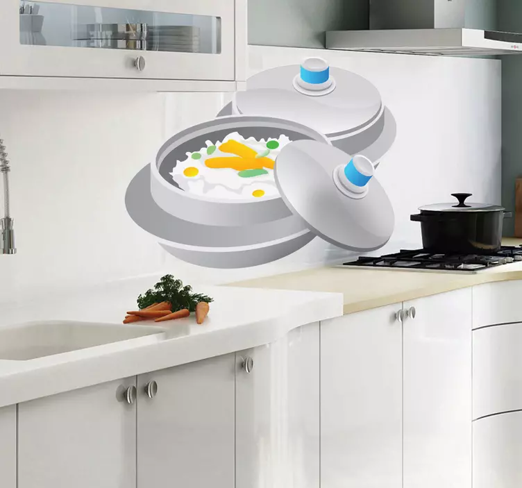 ételfelszolgáló edények erdei állatok falmatrica - TenStickers