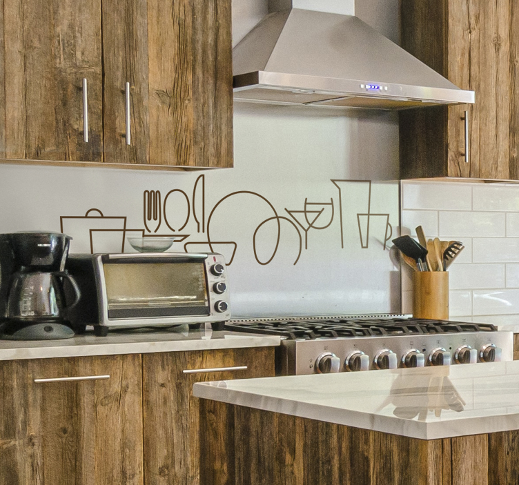 Evőeszköz fal matrica - TenStickers