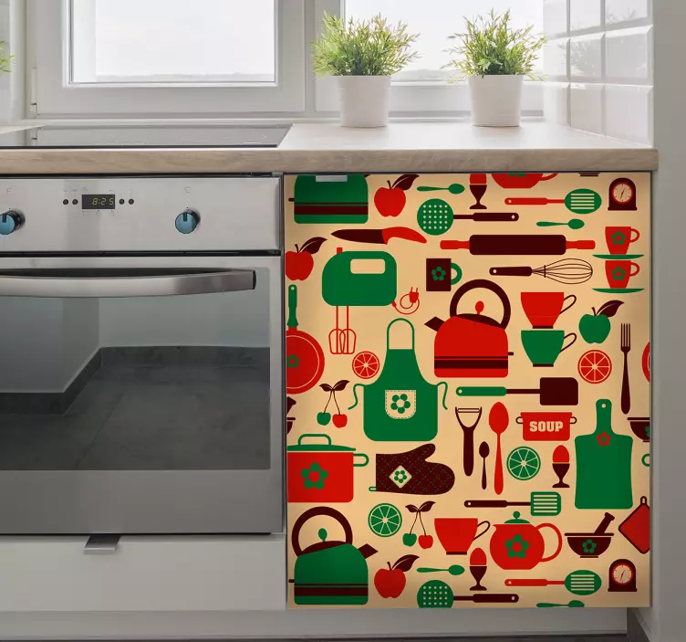 Evőeszközök konyhaszekrény bútor matrica - TenStickers