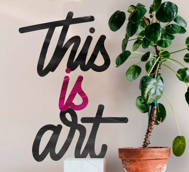 Ez a művészi rózsaszín és fekete matrica - TenStickers