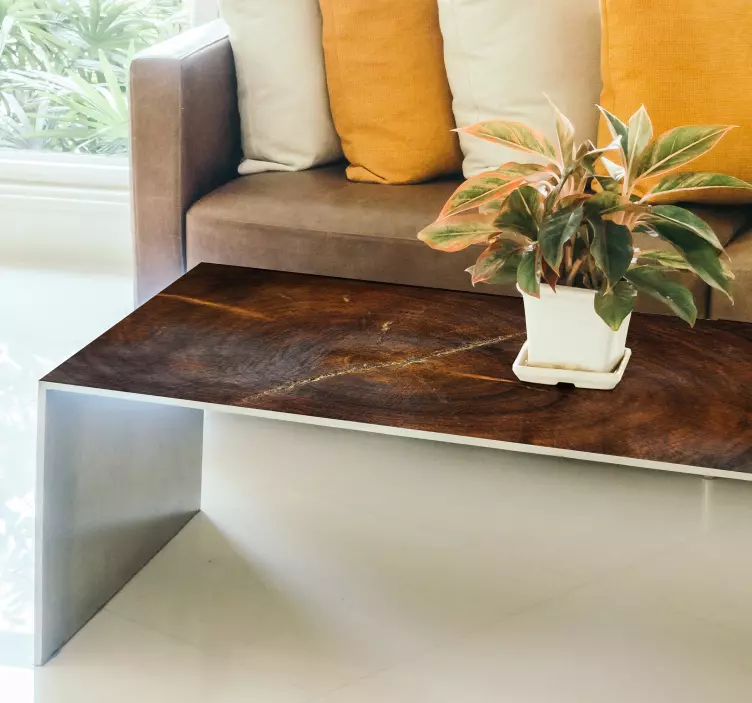 Fa hatású nappali fal dekoráció - TenStickers