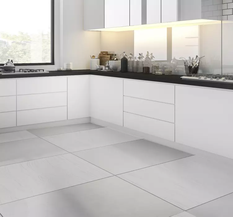 Fa szürke táblák padló matrica - TenStickers