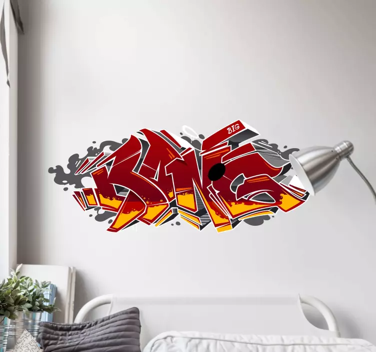 Falfestmény 3d graffiti matrica csomag - TenStickers