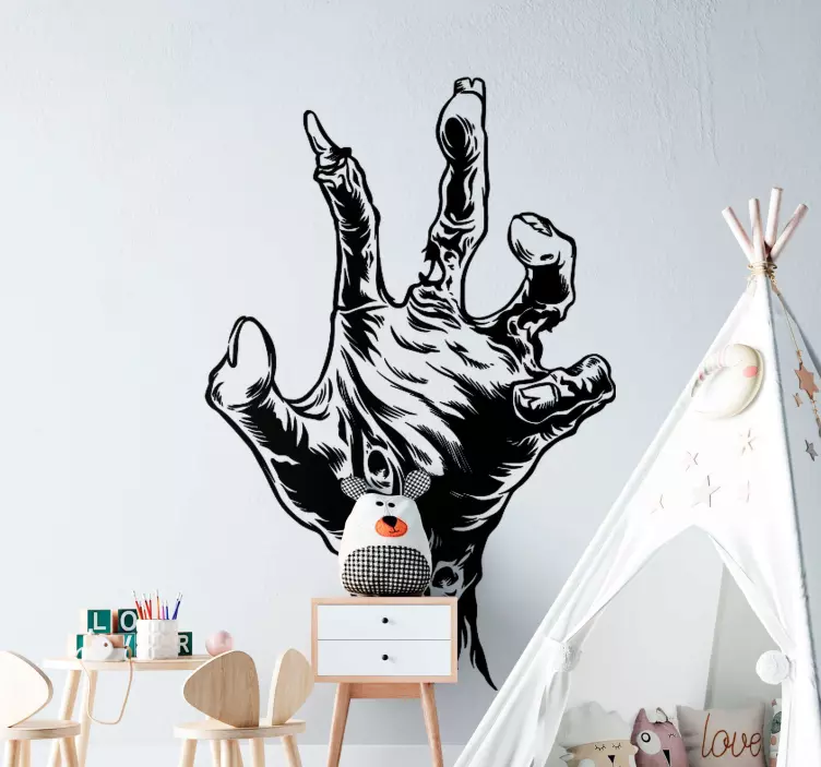 Fantasztikus múmia kéz halloween matrica - TenStickers