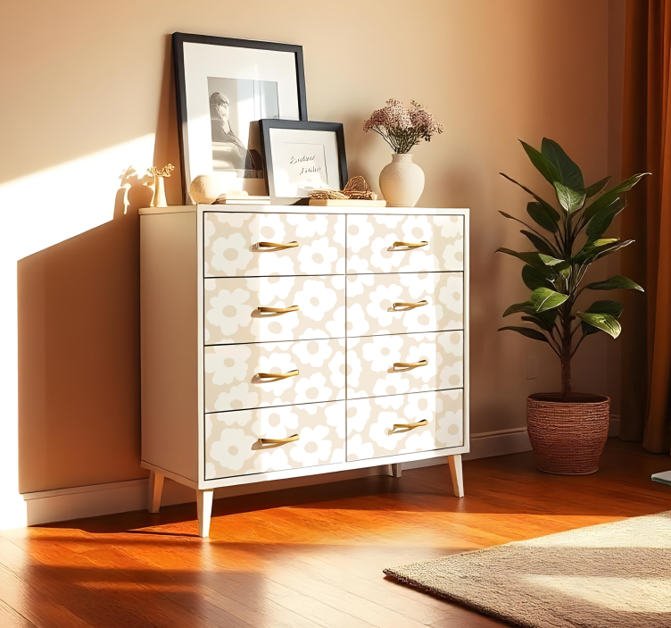 Fehér mák erdei állatok falmatrica - TenStickers