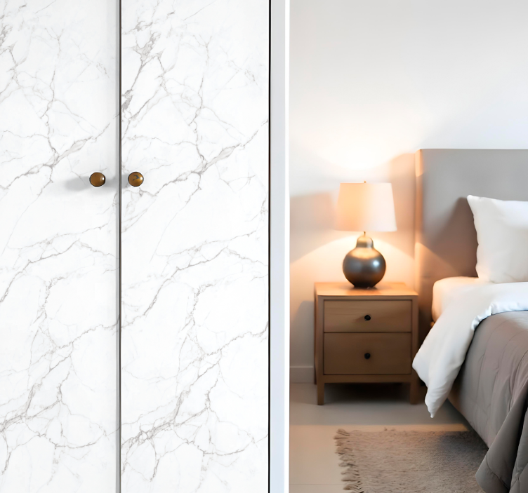 Fehér márvány bútor matrica - TenStickers