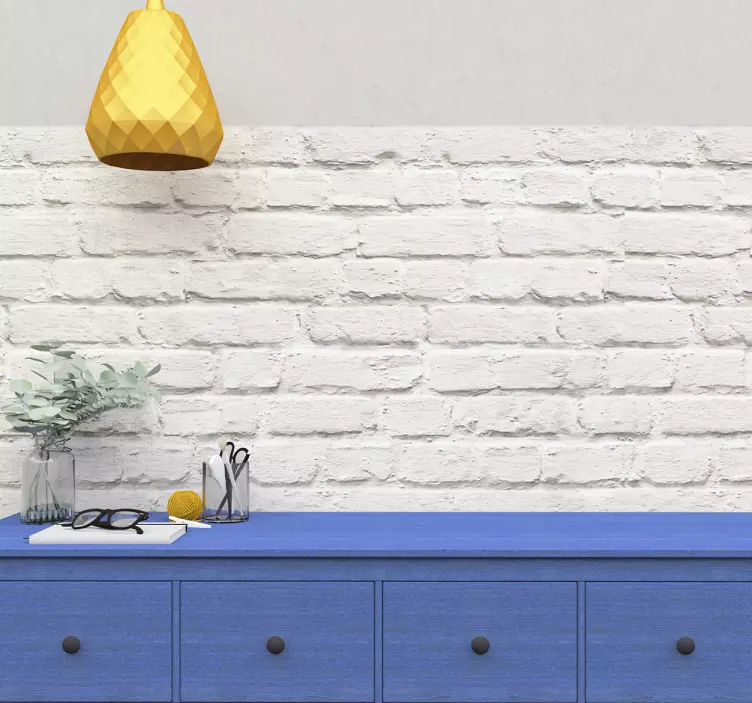 Fehér tégla tapéta - TenStickers