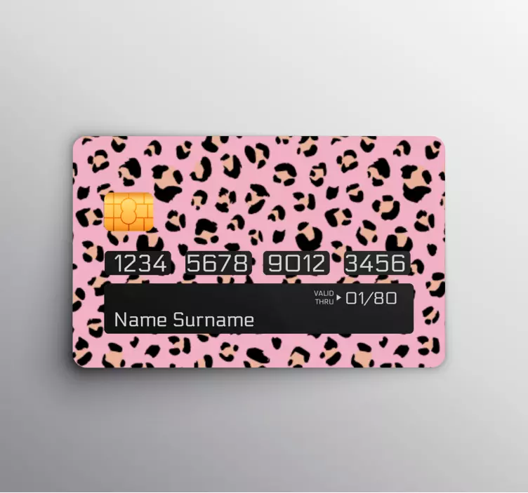 Akvarell leopárd mintás hitelkártya matrica - TenStickers