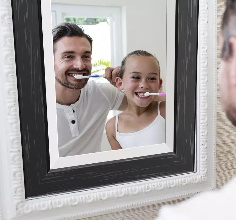 Fekete keret tükör matrica - TenStickers