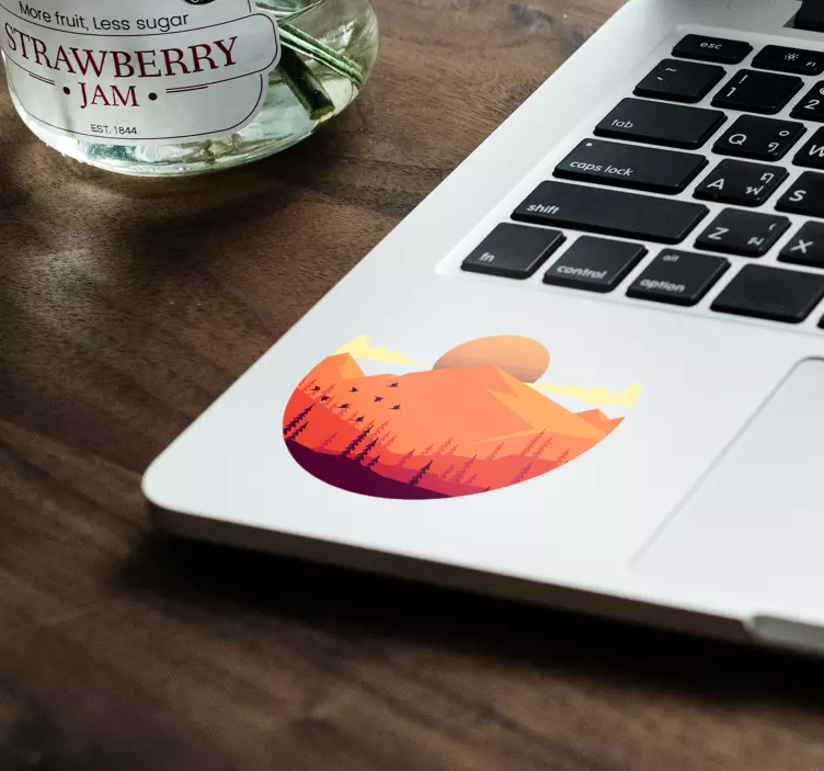 Felkelő nap laptop matrica - TenStickers