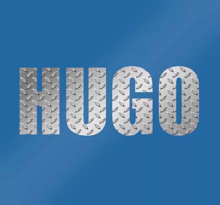 Fémes hatású személyre szabott névmatrica - TenStickers