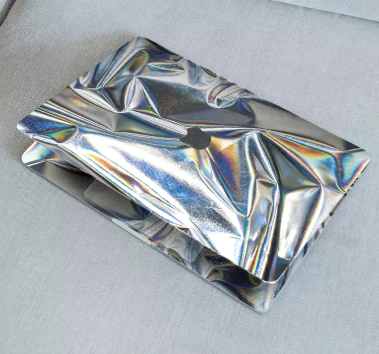 Fémes holografikus textúra laptop matrica - TenStickers