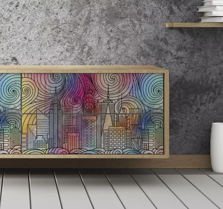 Városi bútor matrica festése - TenStickers