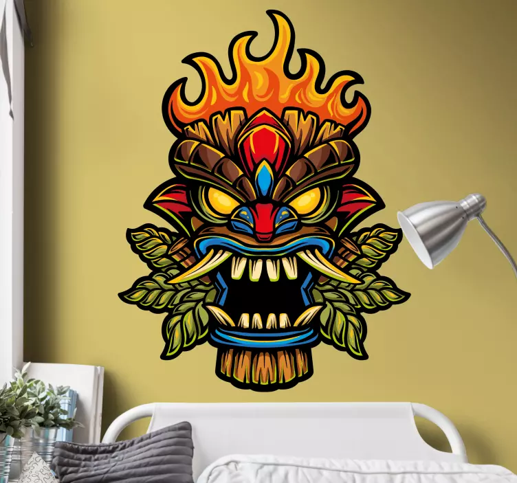 Fierce tribal mask matrica - TenStickers