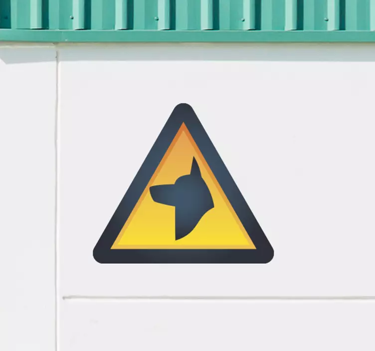 Figyelmeztető kutya bakelitjelző - TenStickers