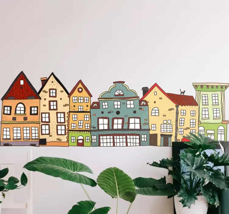 Flamand házak országmatrica - TenStickers