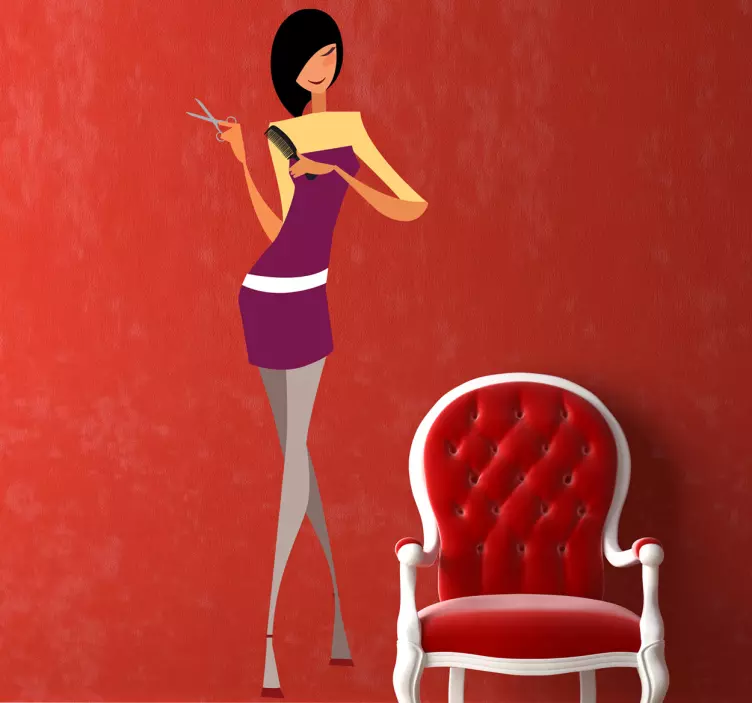 Fodrász fal matrica - TenStickers