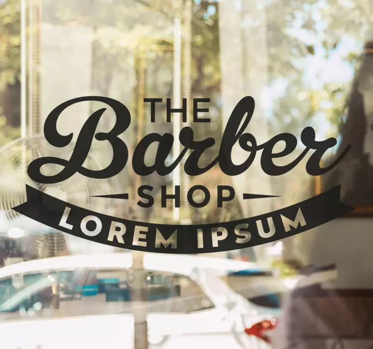 Név matricákkal testreszabható fodrászat - TenStickers