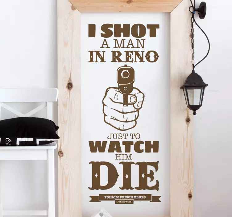 Folsom börtön dalszöveg matrica - TenStickers